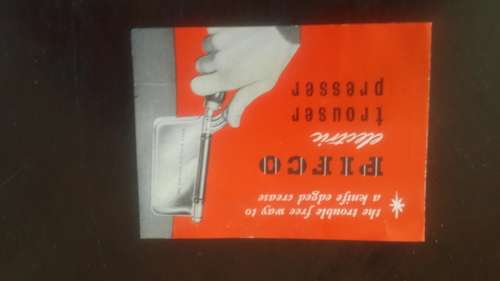 1950's PIFCO ELECTRIC TROUSER PRESSER (ORIGINAL PACKAGING) AND MINT CONDITION