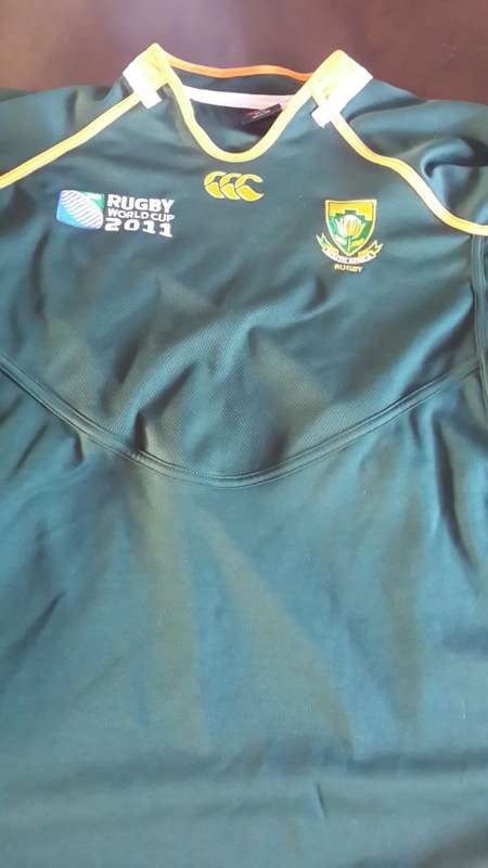 ORIGINAL 2011 SOUTH AFRICA SPRINGBOK RUGBY JERSEY (WORLD CUP) Size (L)
