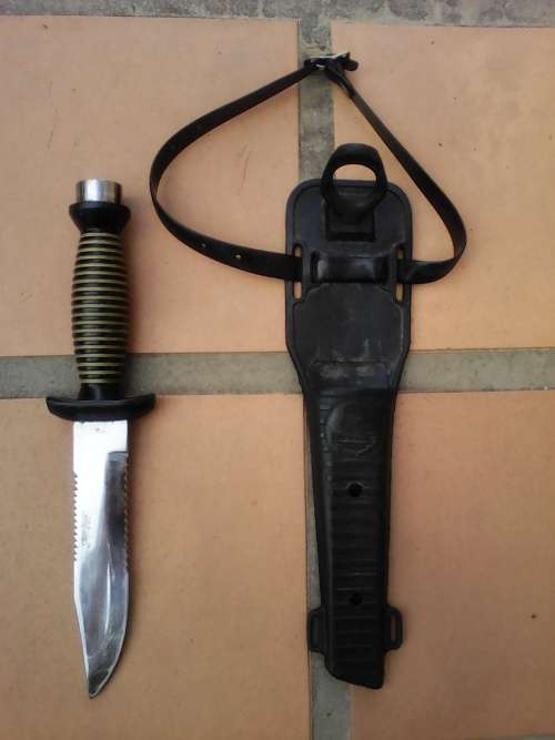 Rare Vintage Japanese "Eternal" Diving Knife With Original Holster (Good condition)