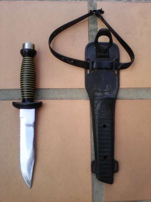 Rare Vintage Japanese "Eternal" Diving Knife With Original Holster (Good condition)