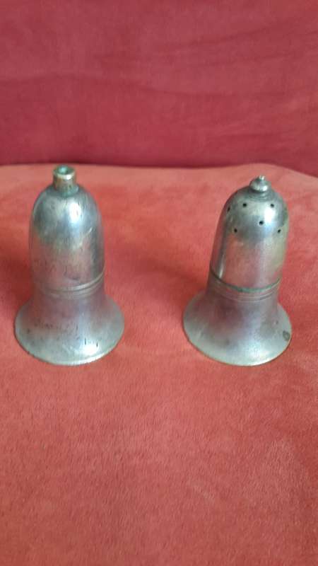Set 1930's Angora Silver Plate Cellar / Shaker (Sheffield)