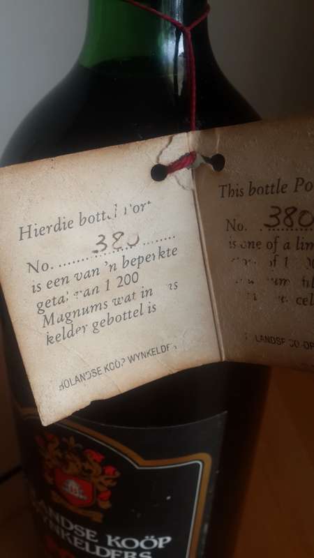 Limited Edition (No 380 of 1200) Bolandse Koop Wynkelders Port 1.5l