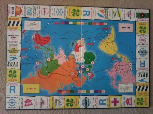 Rare 1950's Waddingtons GO Travel Game (Complete)