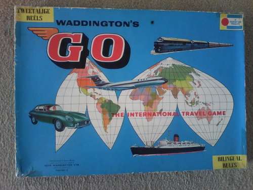 Rare 1950's Waddingtons GO Travel Game (Complete)