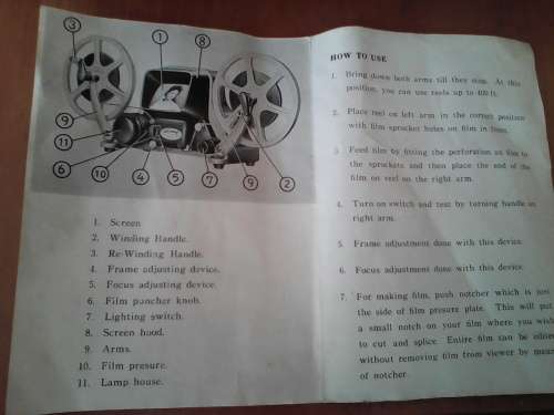 Rare Vintage Harmony Editor Viewer 8 Film Projector