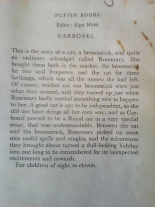 Carbonel (Paperback) Barbara Sleigh