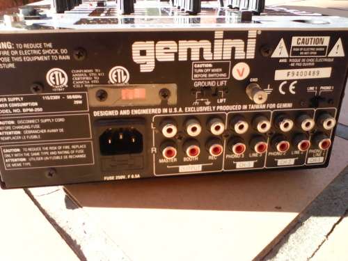Gemini BPM - 250 Professional Stereo Preamp Mixer