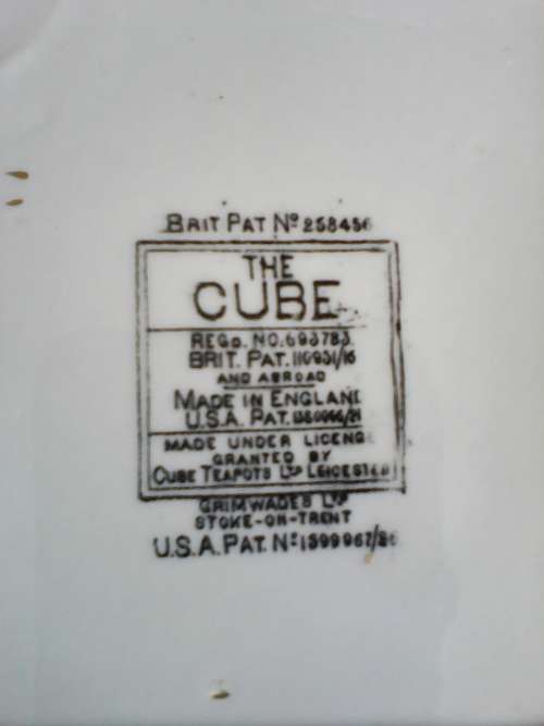 Circa 1960's The Cube Teapot by Grimwades Ltd England