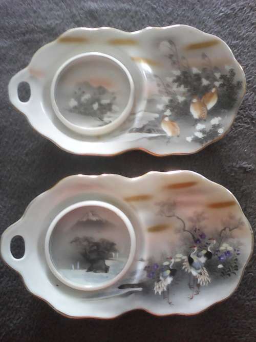 2 x Oriental Saucers (Maker @ Circa Unknown) Sold as one Lot