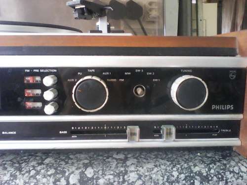 Large Vintage Philips HiFi Stereo Sound Turntable (Circa 1970's)