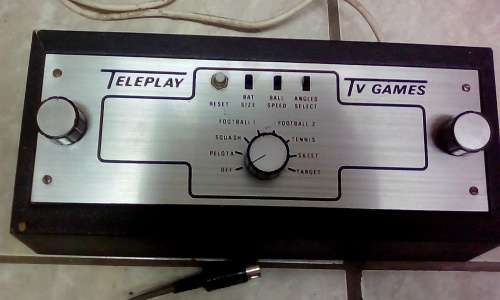 Retro Early 80's Teleplay TV Games Console (Includes Target Gun @ Original Box)