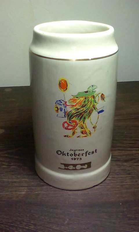 Rare Jaycees 1973 Oktoberfest (Seymour USA) Ceramic Tankard