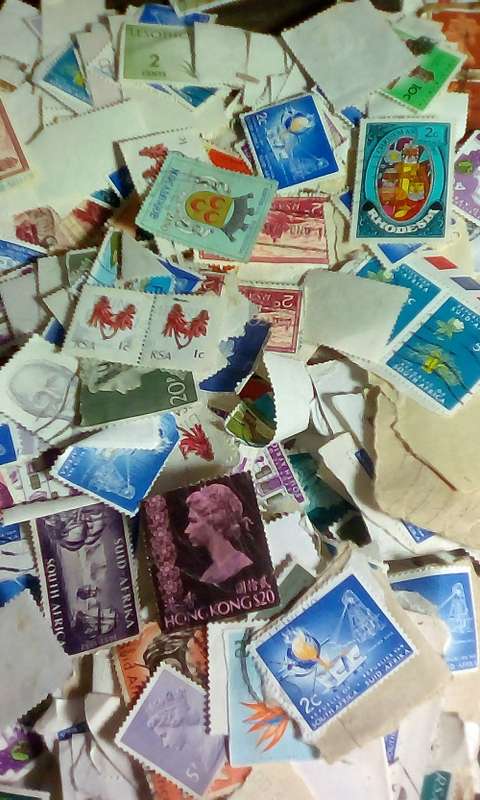 200 + Stamps in Box - Southern Rhodesia / RSA / British - See Description