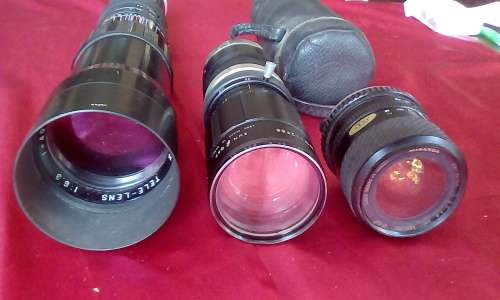 3 x Vintage Camera Lenses Sold As One Lot - See Description