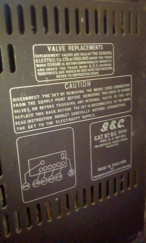 Circa 1952 G.E.C Model BC 5543 Valve Radio (Working)