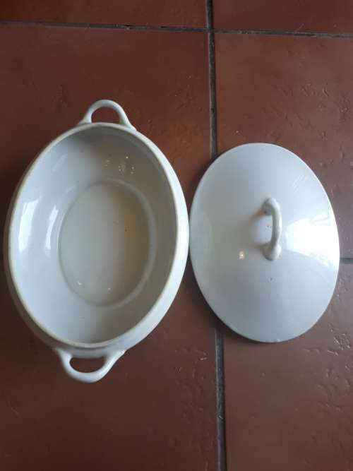 Vintage White Vegetable Tureen