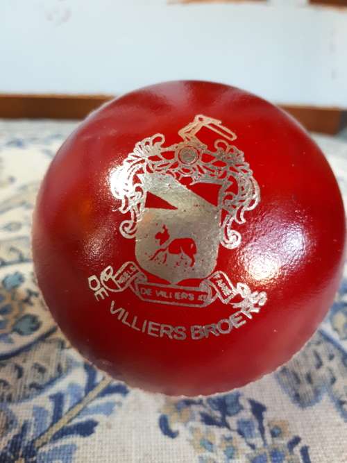 Original Fanie De Villiers Cricket Ball (Signed @ Dated)
