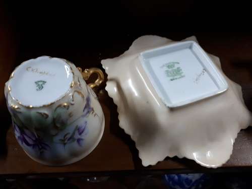 Highly Unusual Vintage Foley China Duo (Marked Both England @ France)