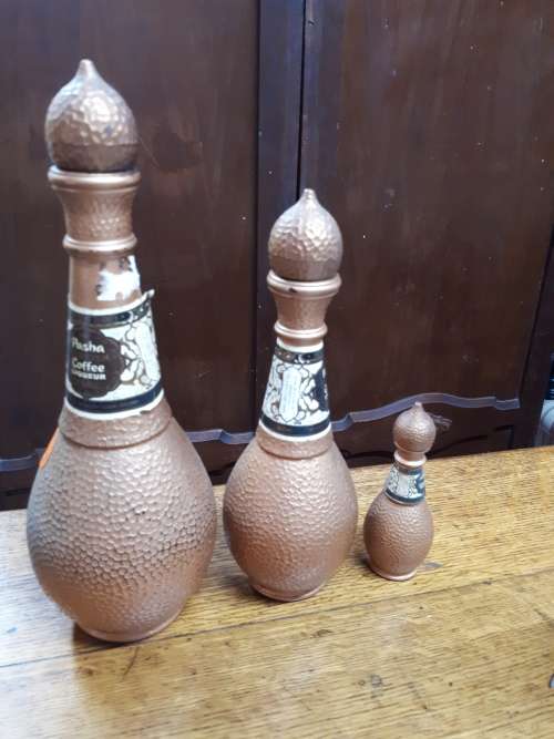 Set of 3 Turkish Pasha Coffee Liqueur Bottles