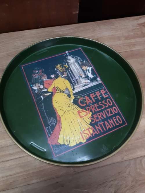 Metal Serving Tray Caffe Espresso