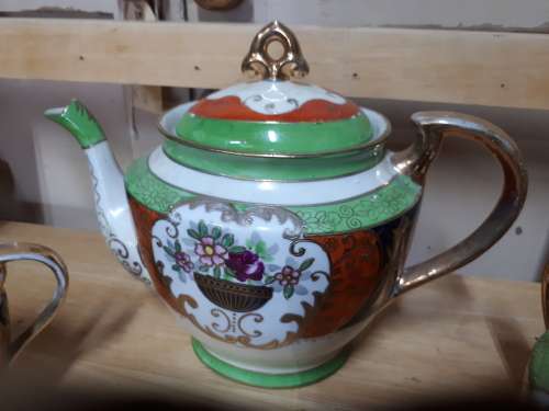 Vintage Handpainted Samurai Japan Tea Service