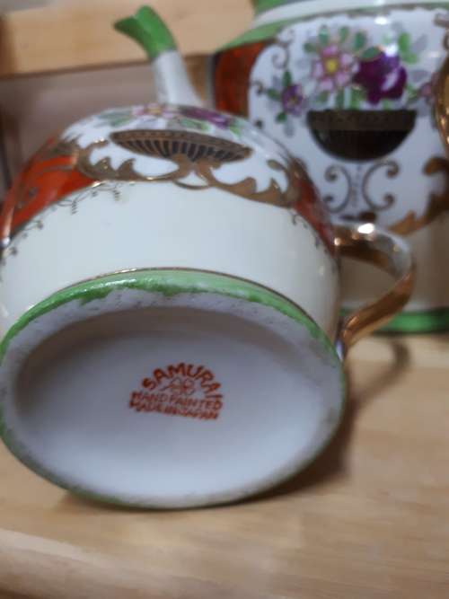 Vintage Handpainted Samurai Japan Tea Service