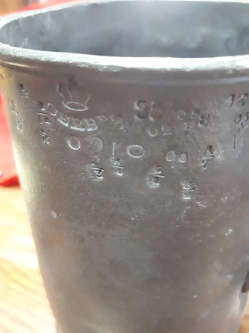 Early Victorian Pewter Pub Quart Tankard (Hallmarked)