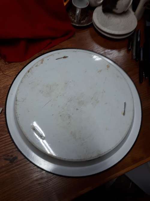 Original Vintage Enamel Ship Sherry Serving Tray