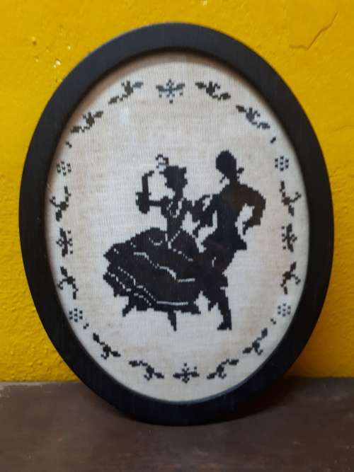 Art Deco Framed Embroidery