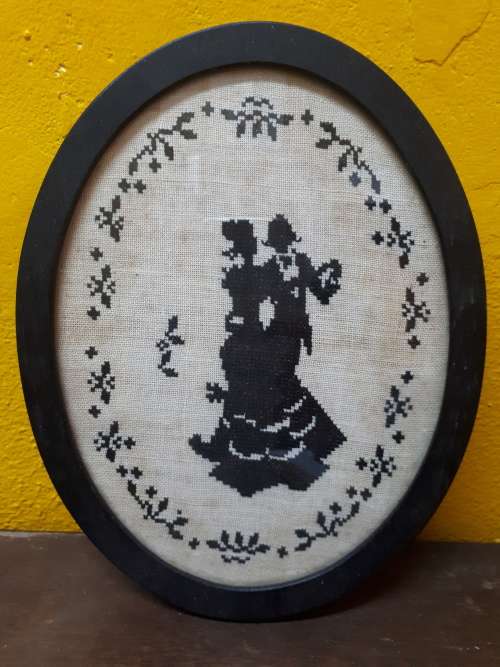 Art Deco Framed Embroidery