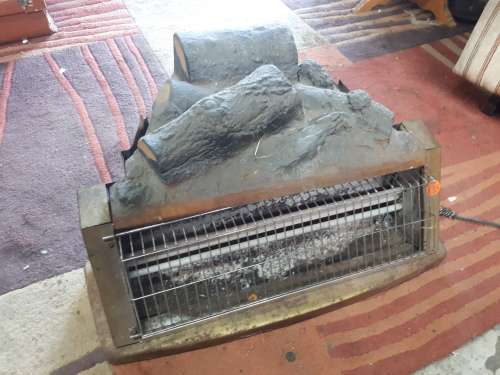Vintage 3 Bar Electric Heater With Lighting