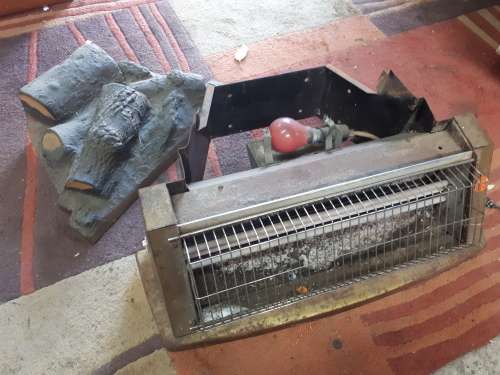 Vintage 3 Bar Electric Heater With Lighting