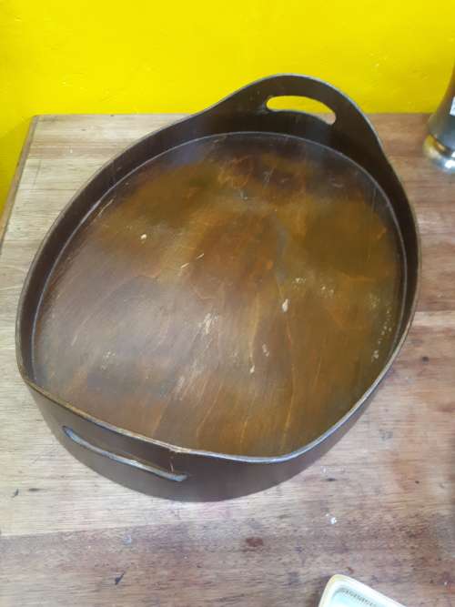 Vintage Booths 7 Division Snack Dish With Original Wooden Serving Tray