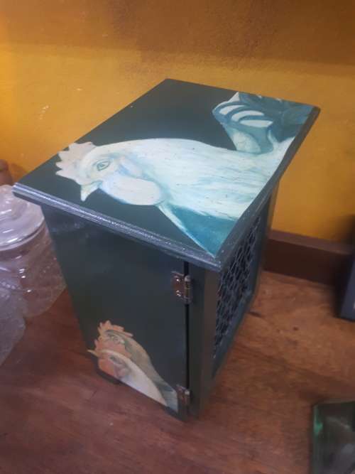 Decoupage 1 Dozen Egg Cabinet