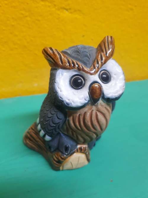 Stunning Handpainted Ceramic Owl