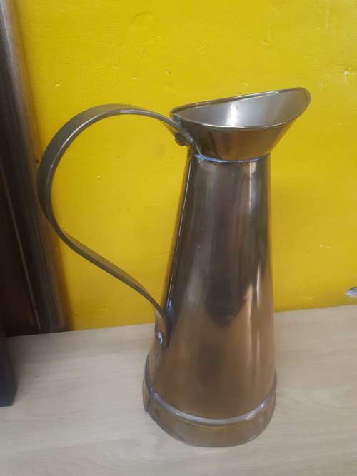 Vintage Handmade Lustre Ware Brass Pitcher