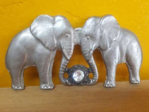 Plated Elephant Belt Buckle