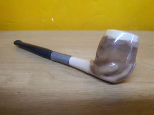 Vintage German Ceramic Glazed Briar Pipe