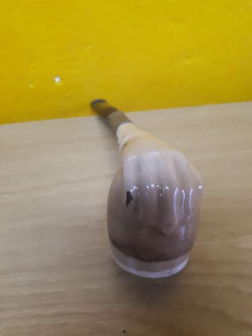 Vintage German Ceramic Glazed Briar Pipe