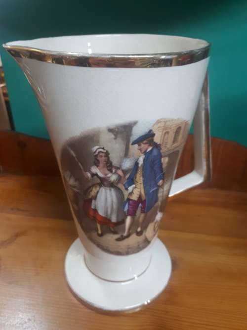 Stunning Handpainted Sudlows Burslem Ceramic Pitcher