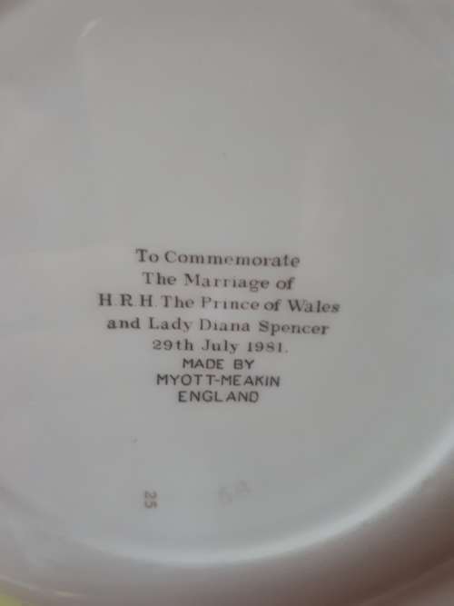 Prince Charles Lady Diana To Commemorate Their Marriage 29 July 1981 Plate