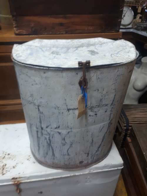 Vintage Galvanized Farmhouse Sugar Bin