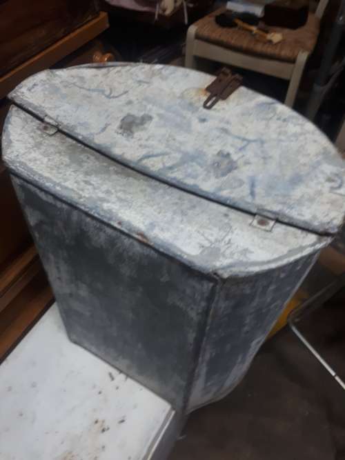 Vintage Galvanized Farmhouse Sugar Bin