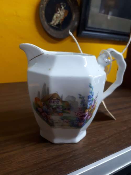 Vintage Bavaria Germany Handpainted Creamer