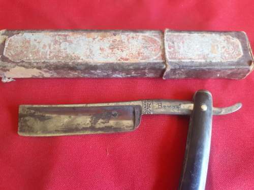 Vintage Bengall Cut Throat Razor In Original Box