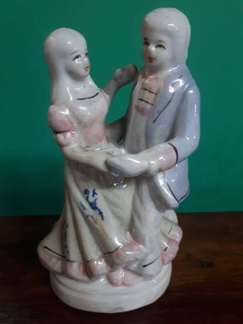 Ceramic Glazed Dancing Couple