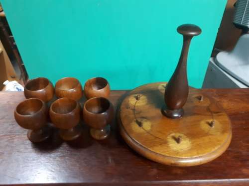 Vintage Wooden Egg Coddler Set