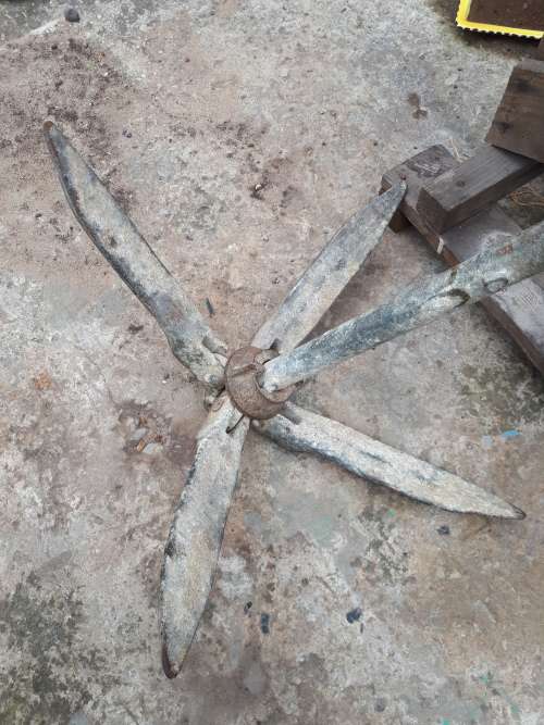 Vintage SAV Norway Galvanized Steel Folding Grapnel 6KG Anchor