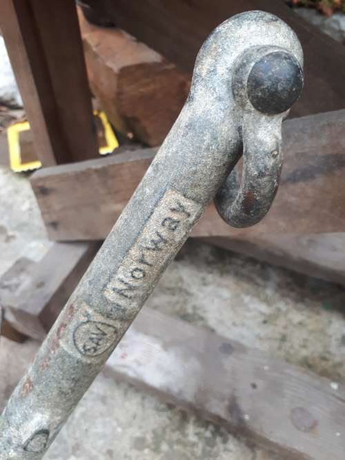 Vintage SAV Norway Galvanized Steel Folding Grapnel 6KG Anchor