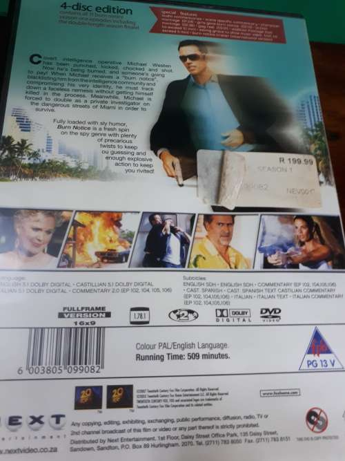 Burn Notice Season 1 (4 disc DVD Boxset)